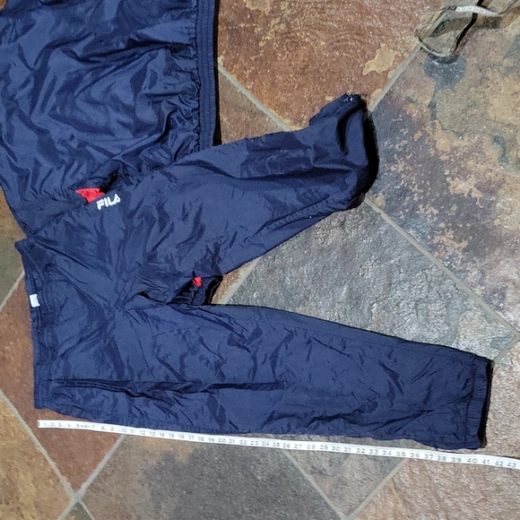 Vintage FILA Track Suit Nylon Polyester Spellout both top & pants - Picture 9 of 10